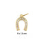 CZ Horseshoe Charm - Gold