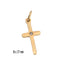 Stainless Steel CZ Cross Charm - Gold