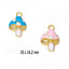 Enamel Mushroom Charm - Gold