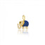 CZ Dark Blue Evil Eye Baby Pin With Dreamer Charm - Gold