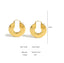 Stainless Steel Chunky Hoop Earrings - 18K Gold Plated