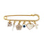 8 CM Pearl Bride Pin with Evil Eye Protection - Gold