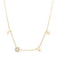 LOVE Necklace with CZ David Star - Gold