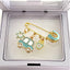 4 CM Enamel Light Blue Baby Pin With A David Star Charm - Gold