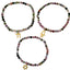 Tourmaline Gemstone Beaded Bracelet with Hamsa, Chai or Star of David Charm.