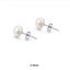 925 Sterling Silver Freshwater Cultured Pearl Stud Earrings - Silver