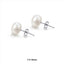 925 Sterling Silver Freshwater Cultured Pearl Stud Earrings - Silver