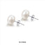 925 Sterling Silver Freshwater Cultured Pearl Stud Earrings - Silver