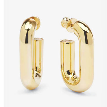 18K Gold Plated U Shaped Stud Earrings