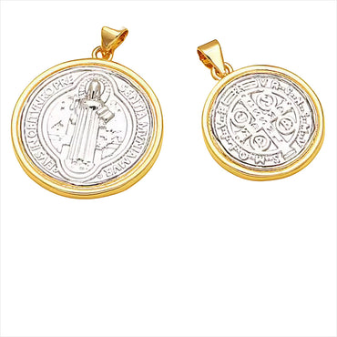 2 Tone Small Double Sided Saint Benedict Medal