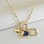 Lucky Love Cluster Charms Necklace - Gold