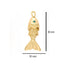 CZ Green Eye Fish Charm - Gold
