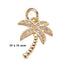 CZ Palm Tree Charm - Gold