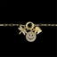 Happy Face/Dragon-Fly Charms Necklace - Gold