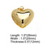 Puffed Heart Charm Necklace - Gold