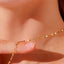 925 Sterling Silver Lip Chain Necklace - 14K Gold Plated.