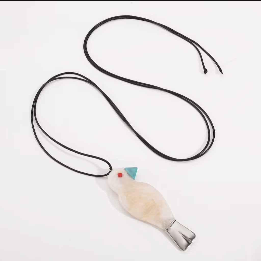 Bird Pendant Long Necklace