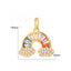 CZ Rainbow Charm - Gold