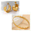 Cross Pattern Set (Bracelet/Earrings) - 18K Gold Plated