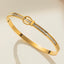 18K Gold Plated Belt Design CZ Bangle Bracelet