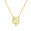 Bridesmaid CZ Small Clover Necklace - Gold