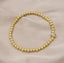 Small CZ Clover Stretch Bracelet - Gold