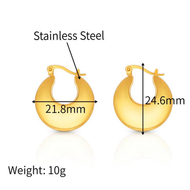 Stainless Steel Luna Hoop Earrings - Gold and Silver