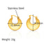 Stainless Steel Luna Hoop Earrings - Gold and Silver