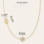 CZ David Star/Hamsa Charms Necklace - Gold