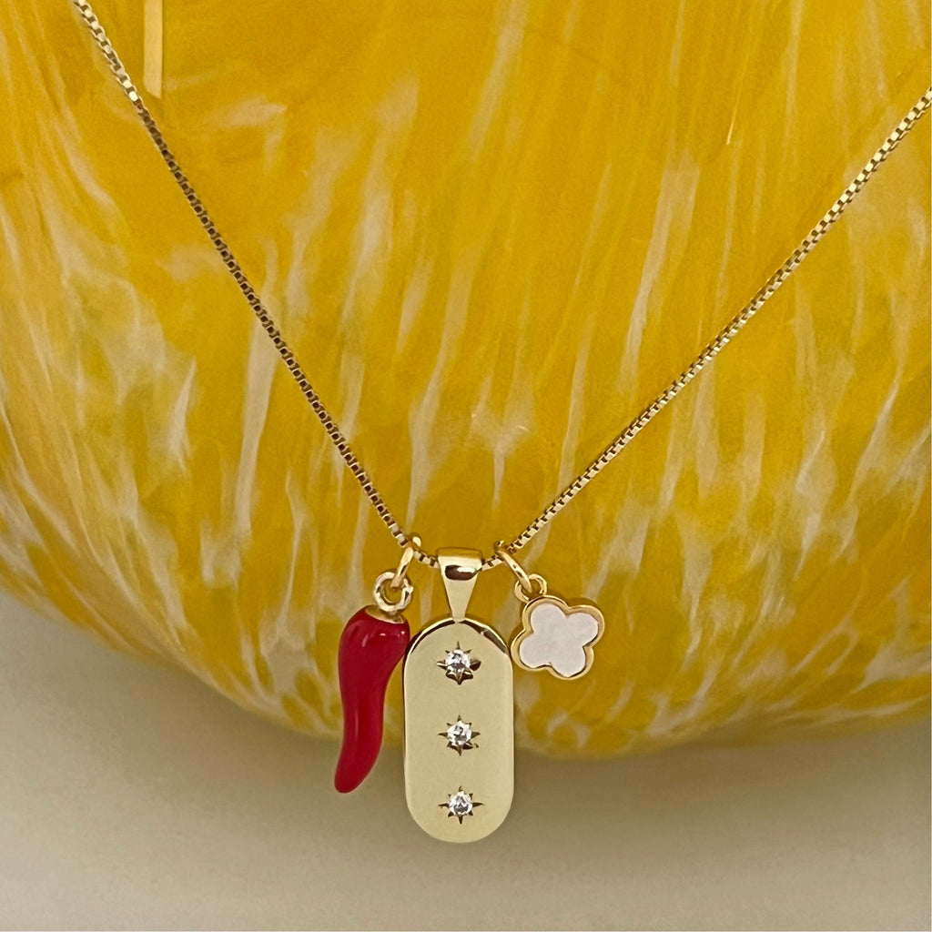 Luck & Protection Charms Necklace - Gold