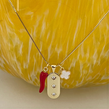 Luck & Protection Charms Necklace - Gold