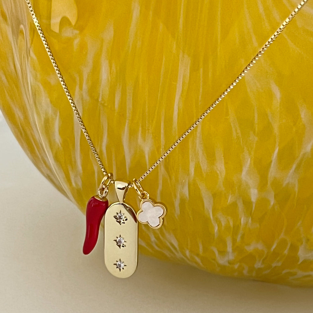 Luck & Protection Charms Necklace - Gold