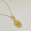 Enamel/CZ Hamsa Paperclip Chain Necklace - Gold