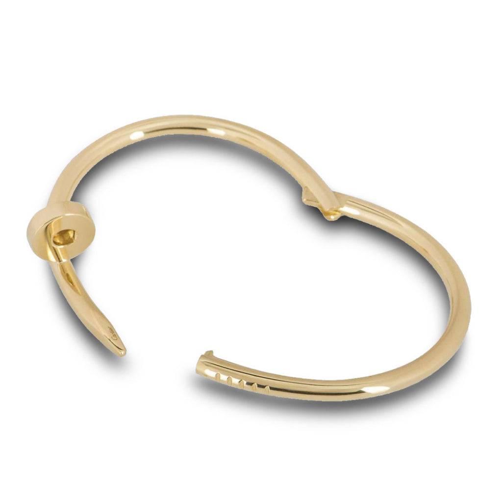 CZ Nail Bangle Bracelet - Gold or Silver