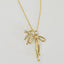 Ribbon Two Bow Charms Necklace - Gold