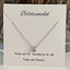 Bridesmaid Bezel CZ Solitaire Necklace - Gold or Silver