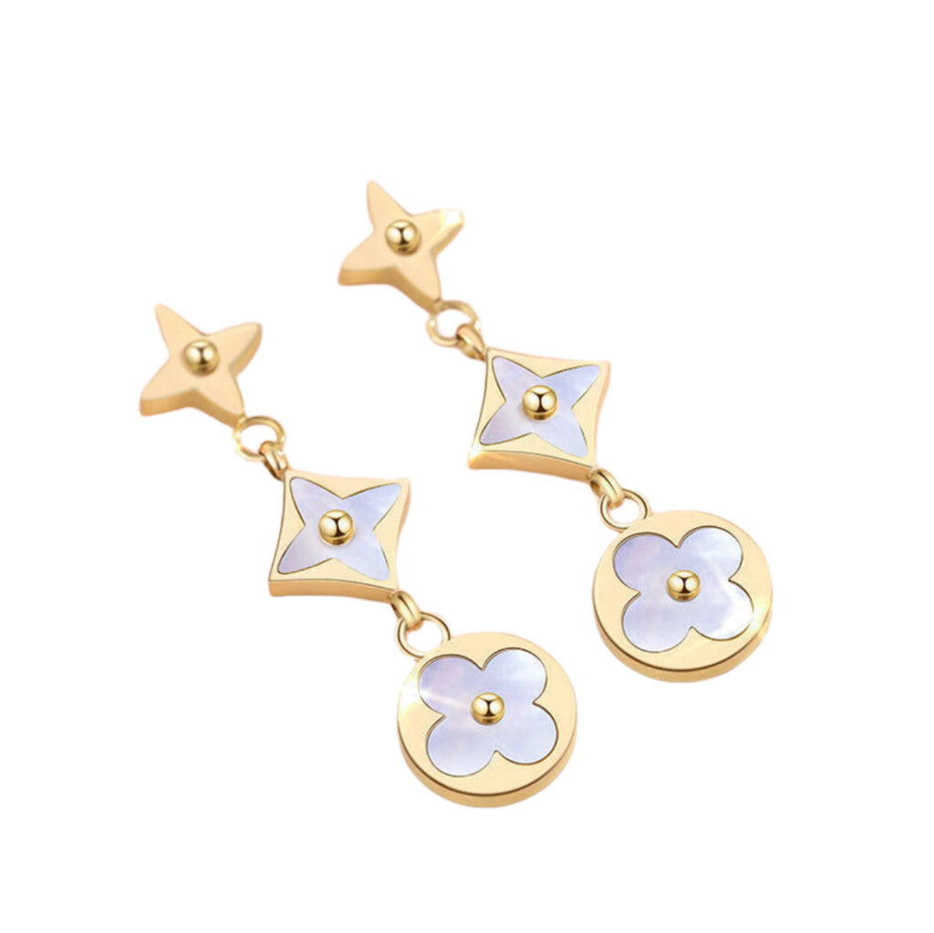 Louis Vuitton Dangle Clover Earrings