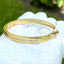 CZ One Row Bangle Bracelet - Gold