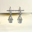 925 Sterling Double Hamsa CZ Huggie Hoops Earrings - Gold or Silver