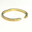 CZ One Row Bangle Bracelet - Gold