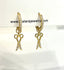 925 Sterling Silver Scissors CZ Huggie Hoops Earrings - Gold Or Silver