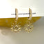 925 Sterling Silver Sun CZ Huggie Hoops Earrings - Gold or Silver
