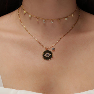 Love CZ Drop Choker - Gold
