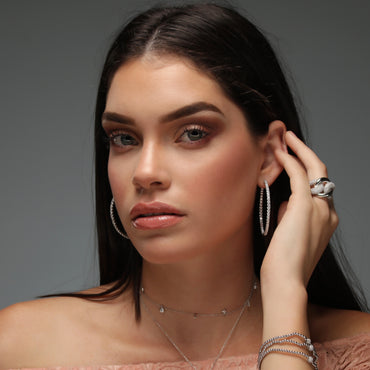 CZ Triple Link Ring - Gold or Silver