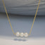Three Small Freshwater Pearl Necklace - Gold or Silver