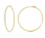 45mm Inside/Outside CZ Hoops Earring-Earrings-Balara Jewelry