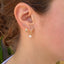 CZ Mini Starburst Huggie Earrings