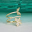 Double CZ Butterfly Ring - Gold
