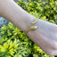 Gold Texture Snake Cuff Bracelet