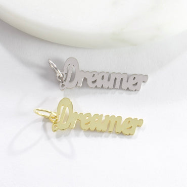 Dreamer Design Charm - Gold or Silver